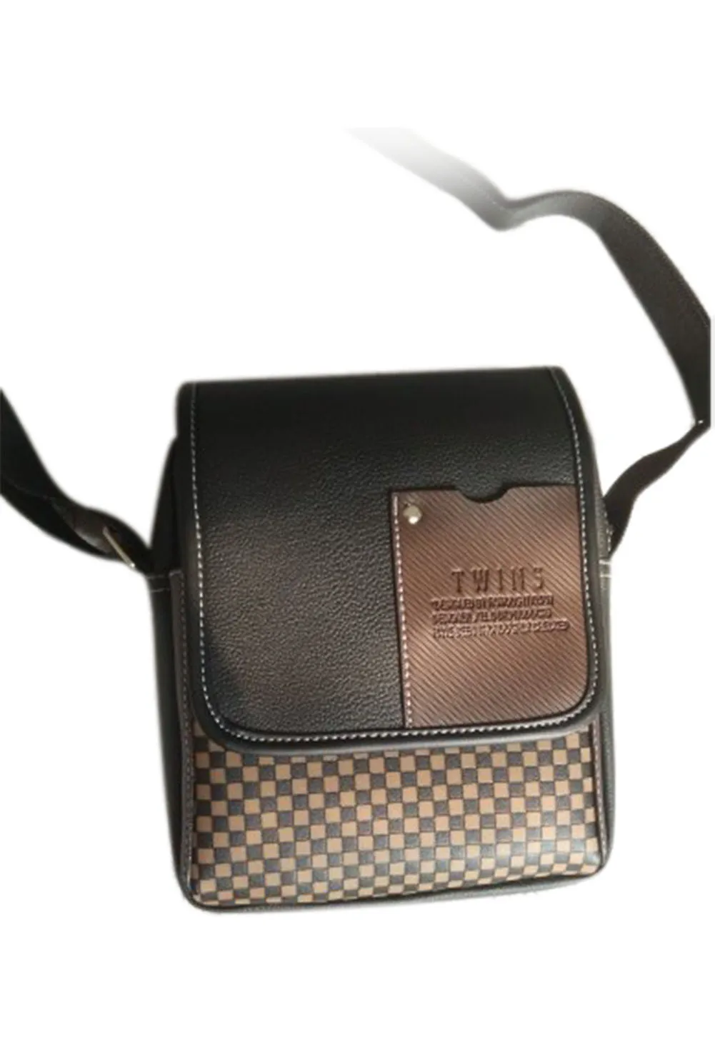 

Wholesale 5*Black Faux Leather Men's Messenger Shoulder Bag