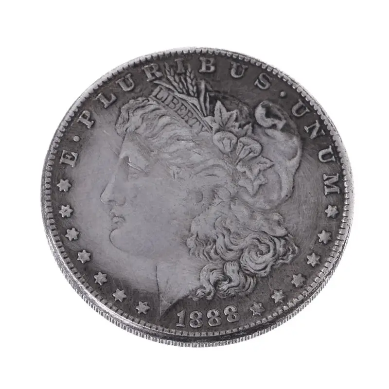 

New 1888 Steel Morgan Dollar Magic Tricks Props Commemorative Coin Collection