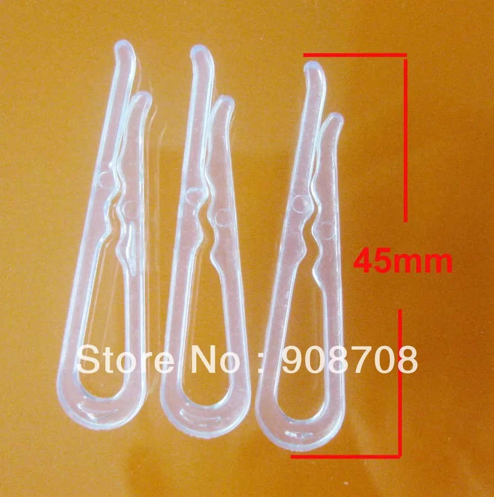 Clips de plástico de moda C04, clip de camisa transparente de 200