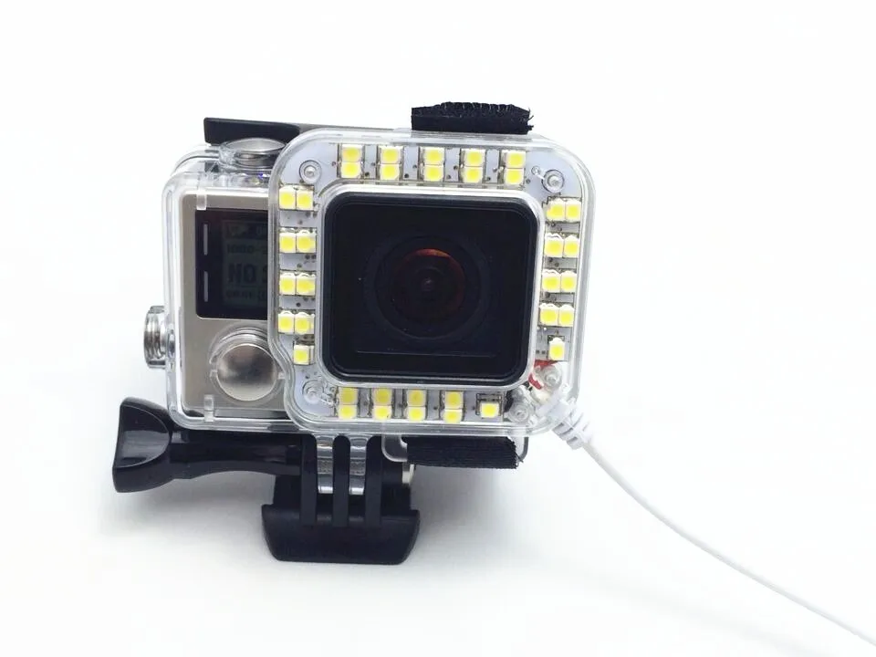 Husiway для Gopro LED Fill Light Mount Hero 4 3 + Корпус Объектива Go Pro Hero3 крепления камеры|for gopro