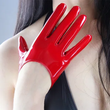 

Candy Color Patent Leather Gloves 13cm PVC Shiny Ladies Gloves Fashion Elegant Women Glove Sexy Short Cosplay Guantes Luvas Luva