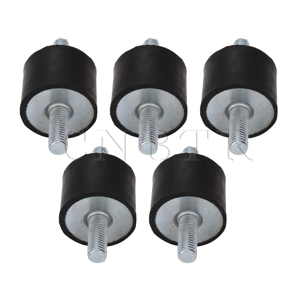 10 mm color negro y plateado CNBTR Silentblock con doble tornillo para motor de gasolina