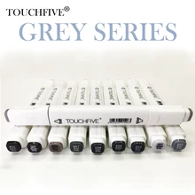Touchfive серый тон набор маркеров для живописи на спиртовой основе кисть карандаш эскиз маркеры Твин для манги аниме Рисование товары для рукоделия