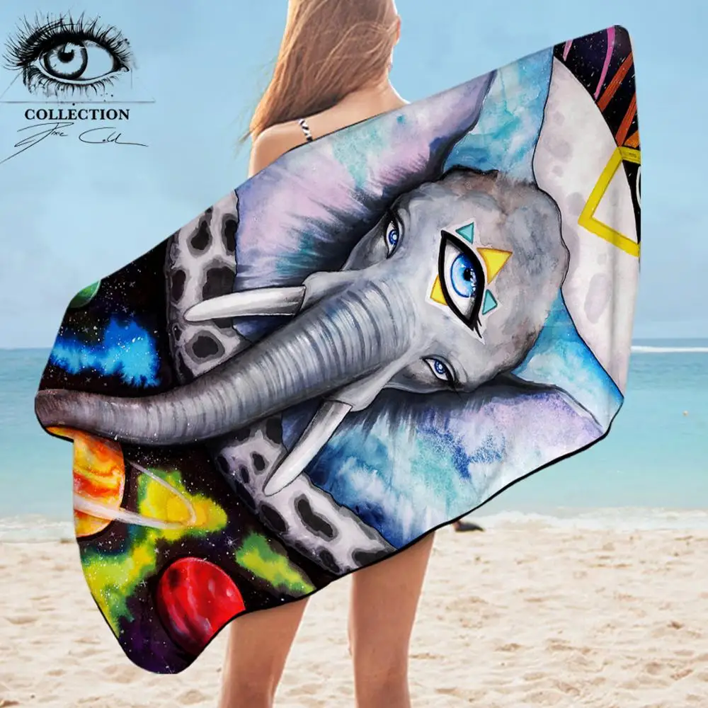 Инопланетянин Elefant by Pixie Cold Art пляжное полотенце слон банное животные галактика