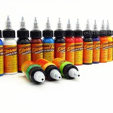 Чернила татуировки 16 Цвета комплект 1 унц. 30 мл/бутылки татуировки пигментные чернила Комплект для 3D Макияж Красота кожи боди-арт татуаж
