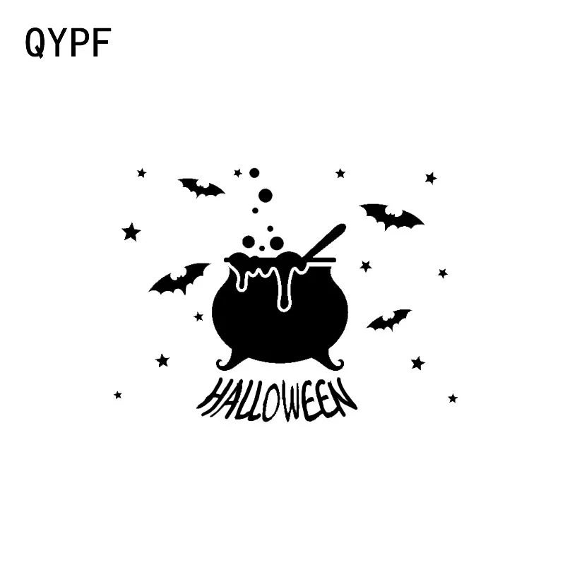 

QYPF 15.7*11.6 Bats Tree Party Horror Decor Car Sticker Vinyl Graphic C16-2393