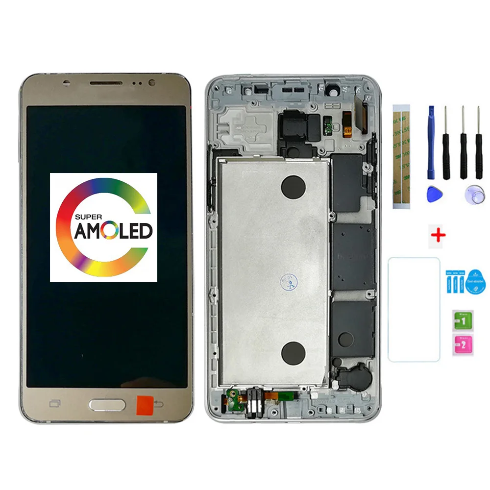 SZHAIYU 5,0 ''Супер AMOLED lcd для samsung Galaxy J5 J510H J510FN/DS J510F J510M ЖК-дисплей сенсорный экран Рамка Корпус