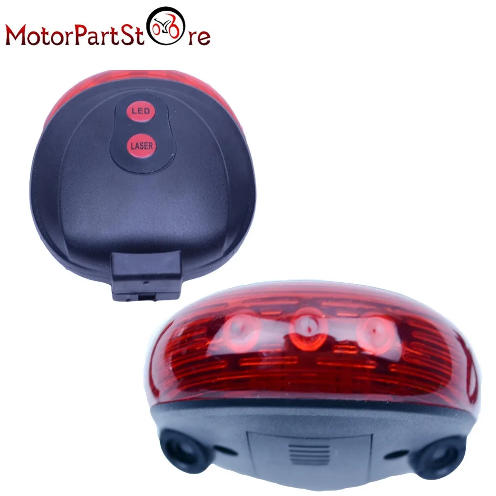 Bicycle 5 LED Light 2 Lasers Night Mountain Bike Tail Light Taillight