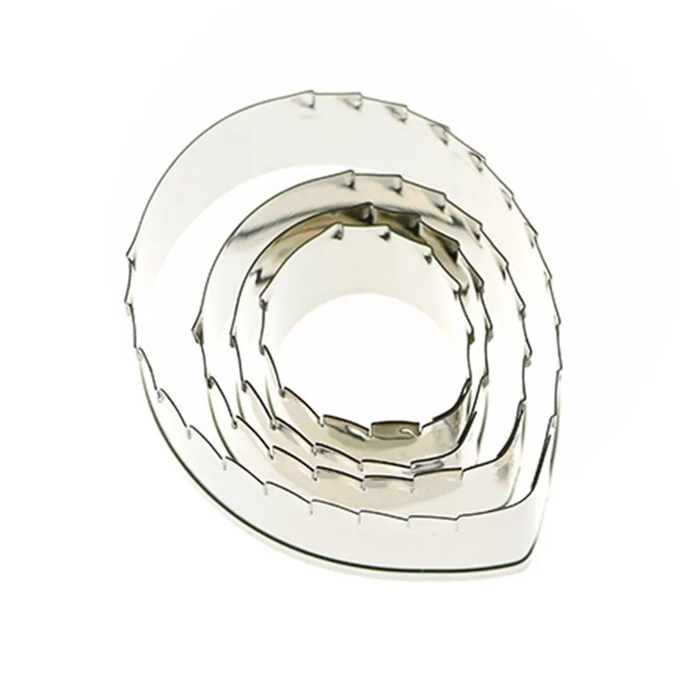 

4pcs set Rose Leaves Cookie Pastry Cake Cutter Stainless Steel Biscuit Mold Home kitchen Baking tools