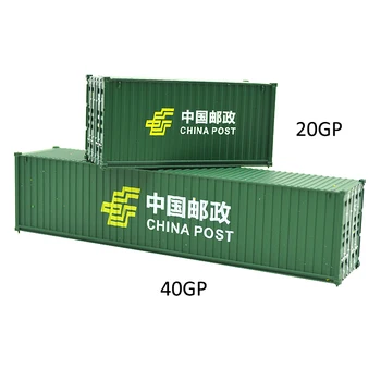 

1:87 scale Ho model train railway toy truck 20ft &40ft CHINAPOST shipping container freight car for model building