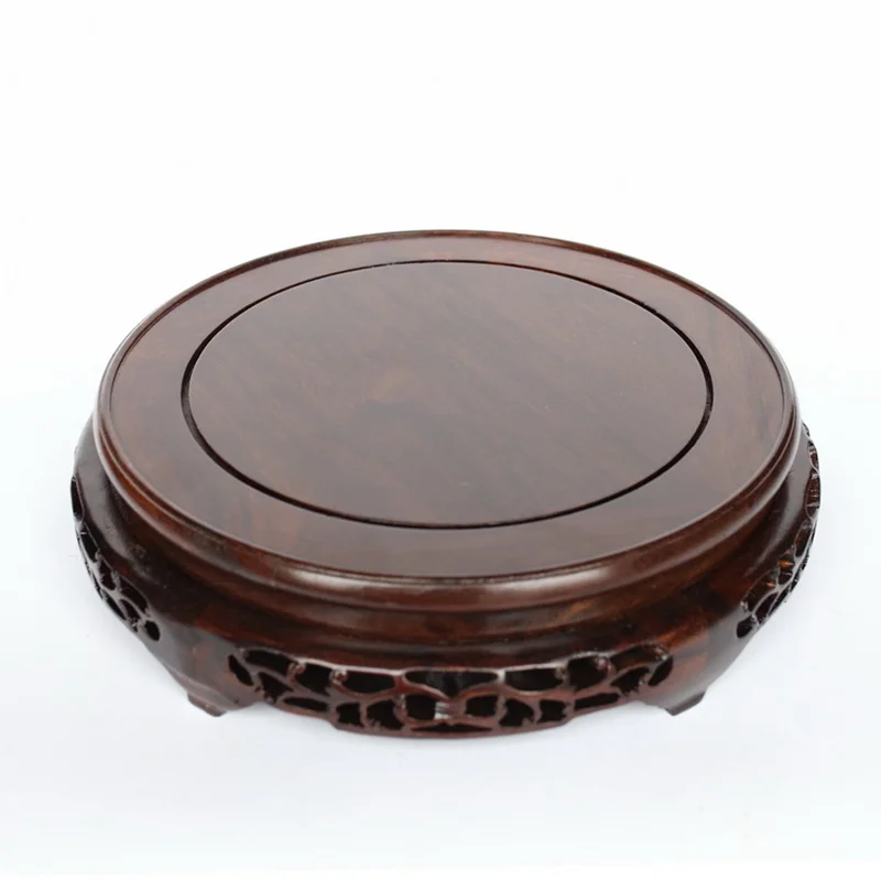 Wood Vases of Buddha Flowerpot Big Base Solid Wood Household Act The