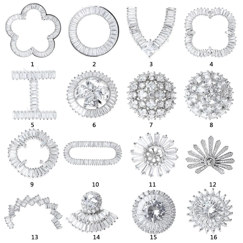 

New 1Pc Removable Rhinestone Shoes Clip Wedding Decorations Flower Applique Clamp