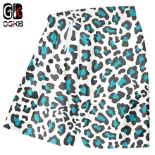 OGKB Casual Shorts Male New Gyms Animal 3D Printed Blue Leopard Streetwear Big Size Attire Summer Bermuda Beach Shorts Wholesale