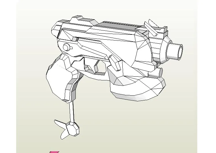 1:1 сторож пионер DVA импульсный пистолет вручную не может запускать 3D бумажная модель игрушки