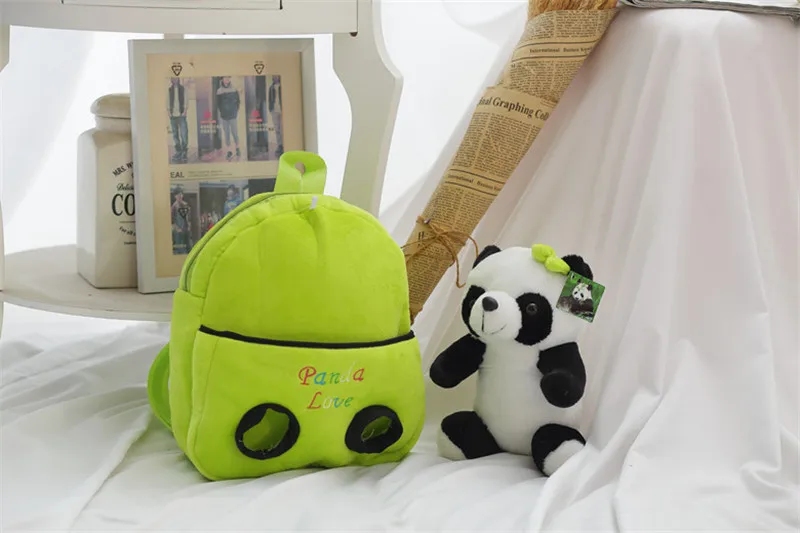 Plush Panda Doll Backpack 2-in-1 Toddler Kindergarden Schoolbag Kids Overnight Bag Kawaii Panda Toy 7 Colors 10