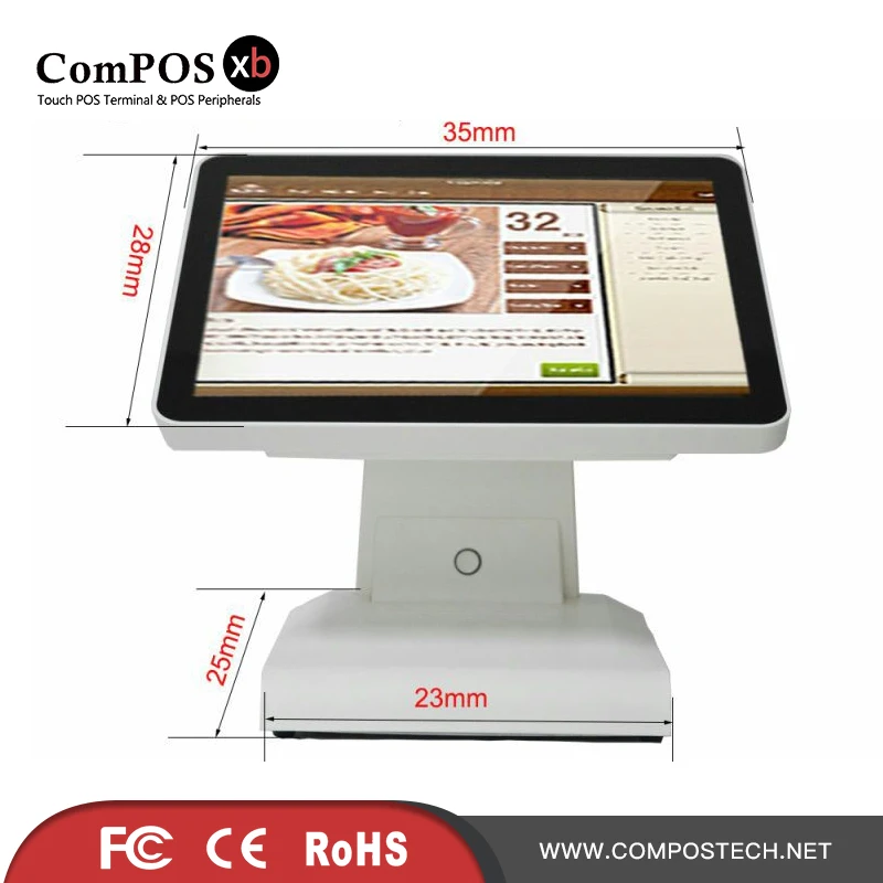 A 15 inch WIFI and MSR POS machine multi function smart payment systems touch cashier POS1619