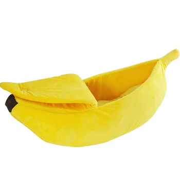 

Petminru Pet Cat House Dog Bed Banana Shape Dog House Cute Pet Kennel Nest Warm Dog Sofas Cat Sleeping Bed