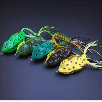 

10Pcs/Lot Fishing Lures Simulated Frog Lure 5cm 8g False Bait Soft Refitting Black Fish Killing King Fishing Accessories Pesca