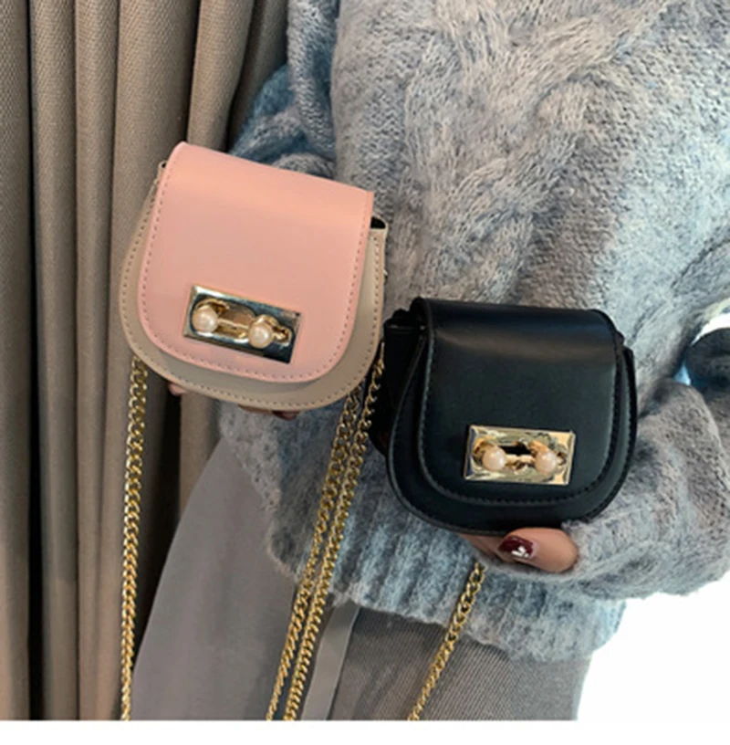 

2019 explosion models Korean version of the pearl mini square bag fashion wild single shoulder diagonal multi-function bag
