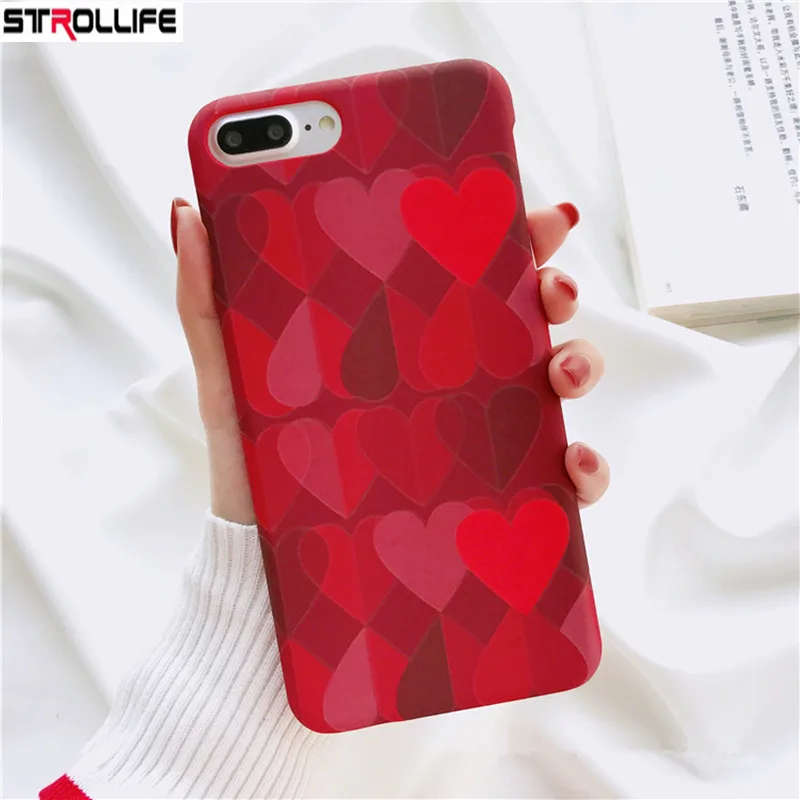 STROLLIFE Retro Splice Love Heart Phone Case For iphone 7