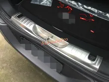 Inner Steel Rear font b Bumper b font Protector Sill Guard Plate Cover Trim for Jeep