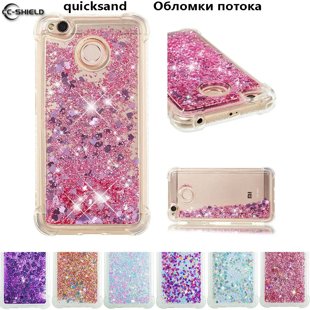 Case for Xiaomi Redmi 4X 4 X Redmi4X Dynamic Flow Liquid Flash Crystal Clear Back Cover for Xiaomi Redmi X4 Red mi 4X Redmi4 X