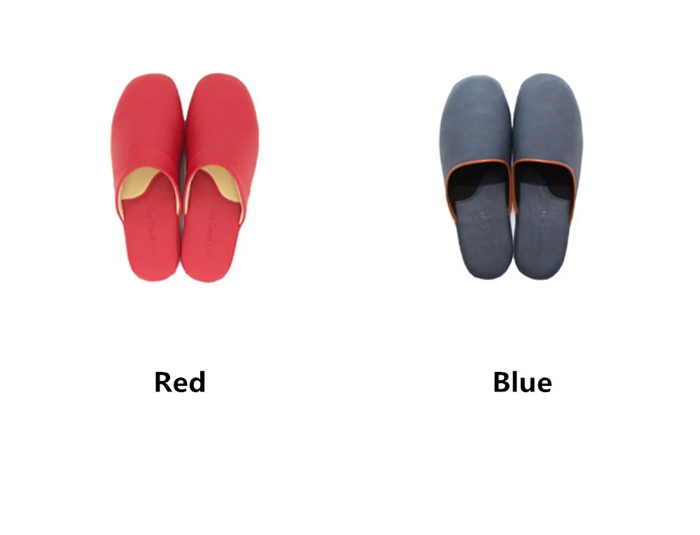 Men Women Leather Home Slippers (1)