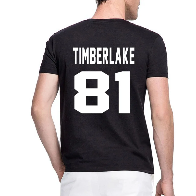 

Justin Timberlake T Shirt TIMBERLAKE 81 Print on Back Side T Shirt Fashion Men Women TShirt Casual Cotton Funny Shirt T-Shirts