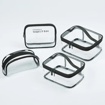 

Transparent Triangle Semicircle Box Type Lovely Large Capacity Multi-function Simple Portable Cosmetic Bag Make Up Bag Pouch
