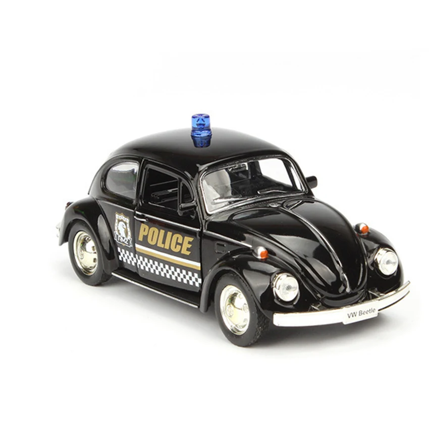 Полицейский автомобиль R Beetle 1:36 игрушечные автомобили копия из сплава