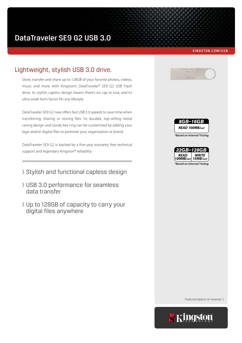 Kingston USB флеш-накопитель DTSE9G2 USB 3,0 128 ГБ 16 ГБ 32 ГБ 64 ГБ Флешка флеш-накопитель DT104 USB2.0 Память флеш-накопитель