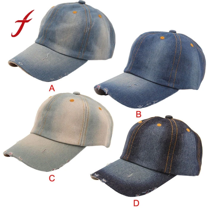 

2017 1PC Fashion Mens Womens Jean Sport Hat Casual Denim Baseball Cap Sun Hat caps women 2017 summer baseball cap