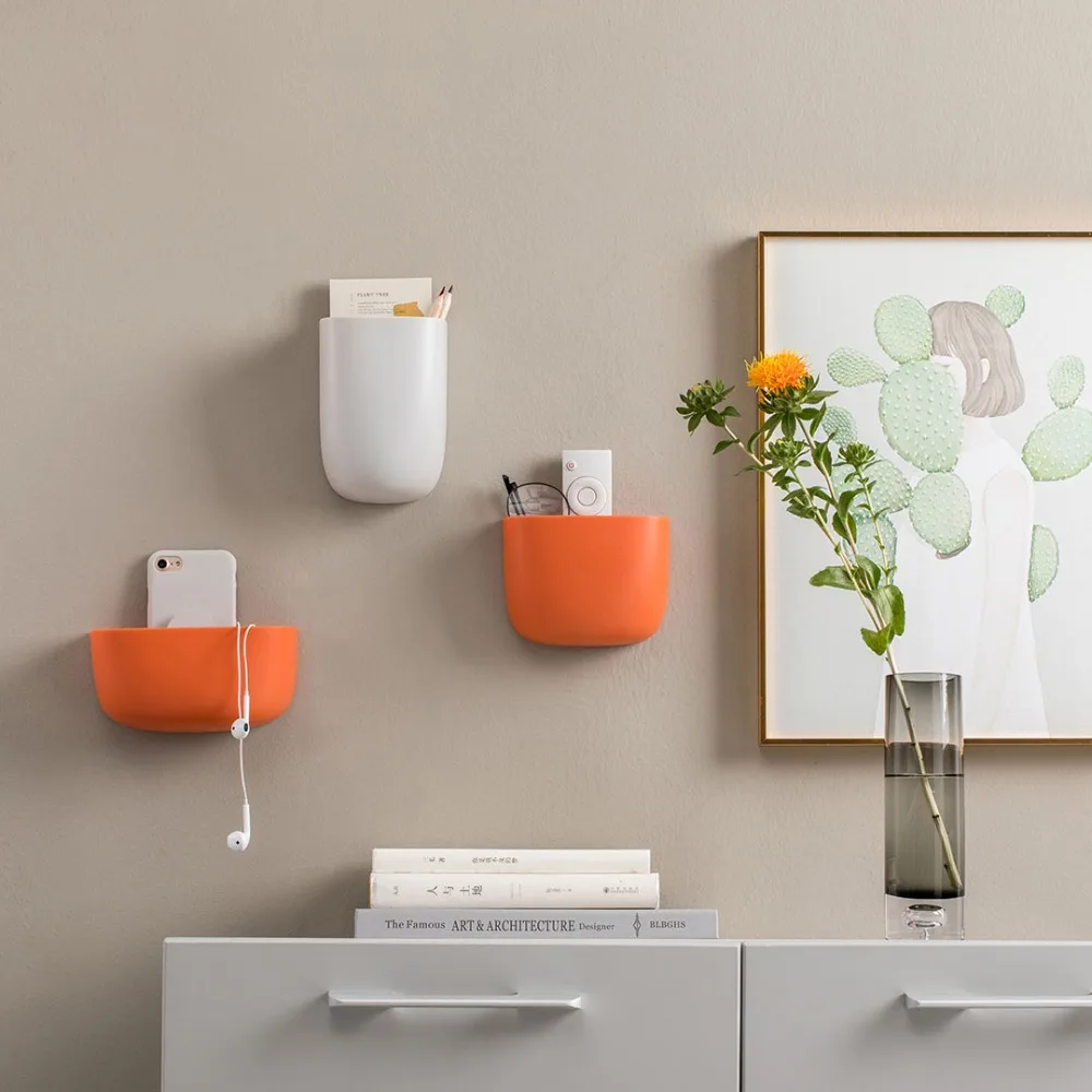 3Pcs/Set Xiaomi Mijia Wall-mounted Storage Boxes Simple Wall Storage Nail or Paste To The Wall Smart Home