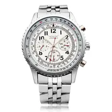 JARAGAR Brand Luxury Automatic Mechanical Fashion Stainless Steel 3 Dial Military Men Wrist Watch Men s