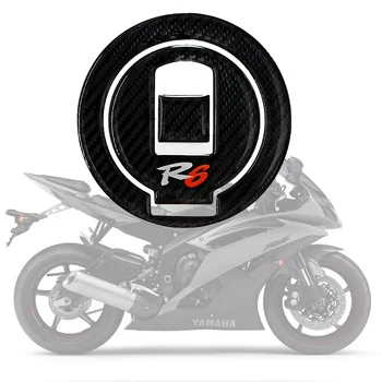 

motorcycle Protector decals 3D Carbon Fiber Motorcycle Oil Fuel Gas Cap Cover Decal Sticker For Yamaha YZF-R6 R6 1999 2000
