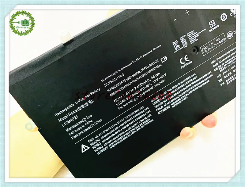 GYIYGY 54wh 7300mAh L13S4P21 Новый аккумулятор для ноутбука Lenovo Yoga 2 Pro 13 серии L12m4p21 121500156 21cp