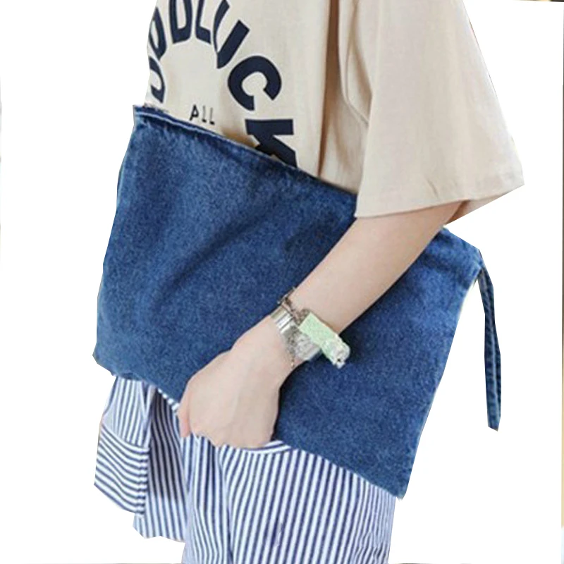 EXCELSIOR Новинка 2019 женские холщовые клатчи синие джинсовые Bolsa Feminina Женские