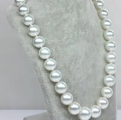 

HOT## Wholesale > 18"13mm natural white genuine pearl necklace