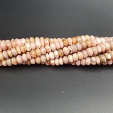 LII Ji натуральный камень, аргентинский Родохрозит, Плоская Круглая форма, около 4x6 мм, сделай сам, ювелирные изделия, браслет, ожерелье около 39 см