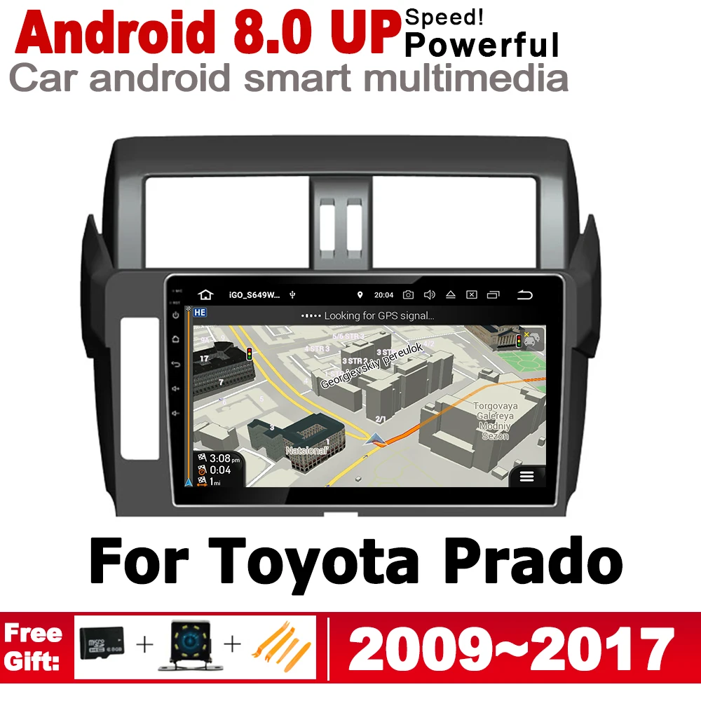 

ZaiXi HD IPS Screen DSP Stereo Android 8.0 up Car GPS Navi Map For Toyota Prado 2009~2017 2 DIN multimedia player radio WiFi