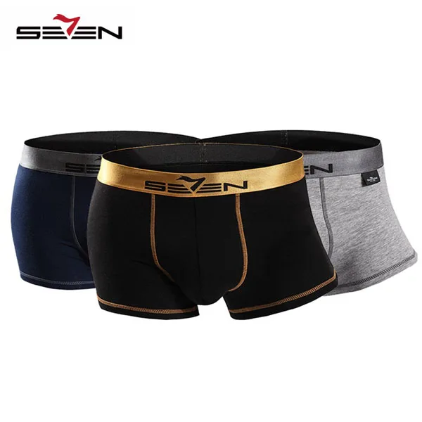 Seven7 Нижнее белье мужское трусы-боксеры мужкие хлопок/спадекс набор из 3 шт - Цвет: Boxer Sets 2