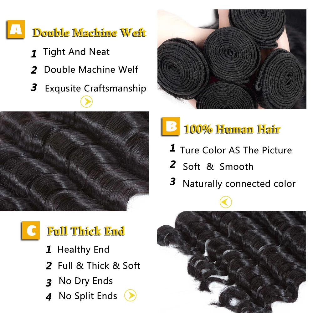 Peruvian Hair Bundles Loose Deep Wave Human Hair Extensions Remy Hair Can Buy 4 Or 3 Bundles Natural Color 1 Piece Hair Weave Peruvian Hair Bundles Loose Deep Wave Human Hair Extensions Remy Hair Can Buy 4 Or 3 Bundles Natural Color 1 Piece Hair Weave