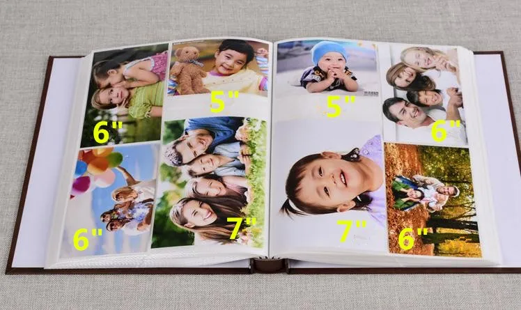 400 карманы Interleaf Большой Вместительный Фотоальбом свадебный детский фотоальбом для 5 6 7 дюймовых фотографий