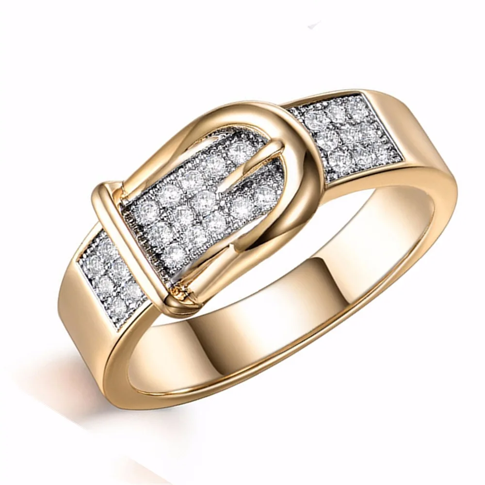 Shining Belt Rings for Women Tiny CZ Paved Cubic Zirconia Stone
