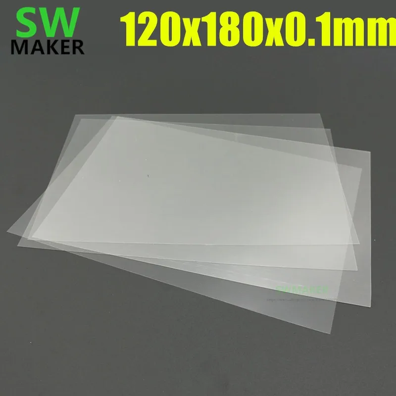 

4pcs 120x180mm 0.1mm thickness FEP Replacement Sheet ptfe Film for Wanhao Duplicator D7, Proniks KLD-LCD1260, YHD-101