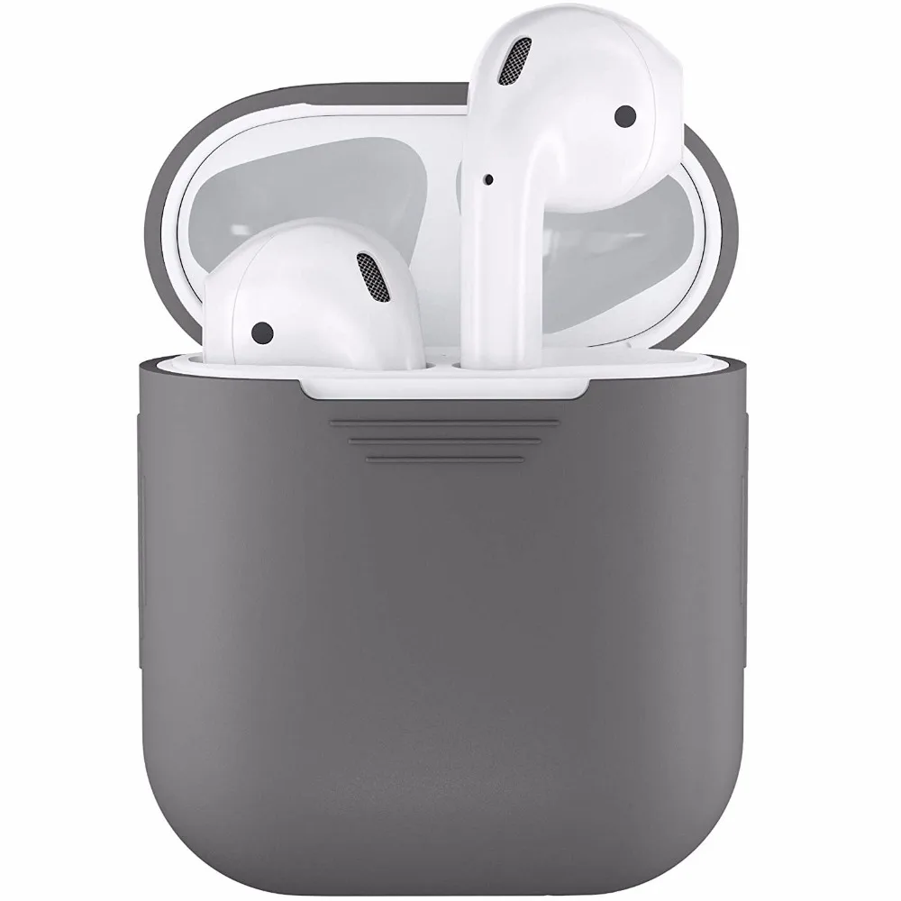 Силиконовые bluetooth беспроводные наушники Air pods чехол для AirPods защитный чехол Аксессуары для Apple Airpods зарядная коробка