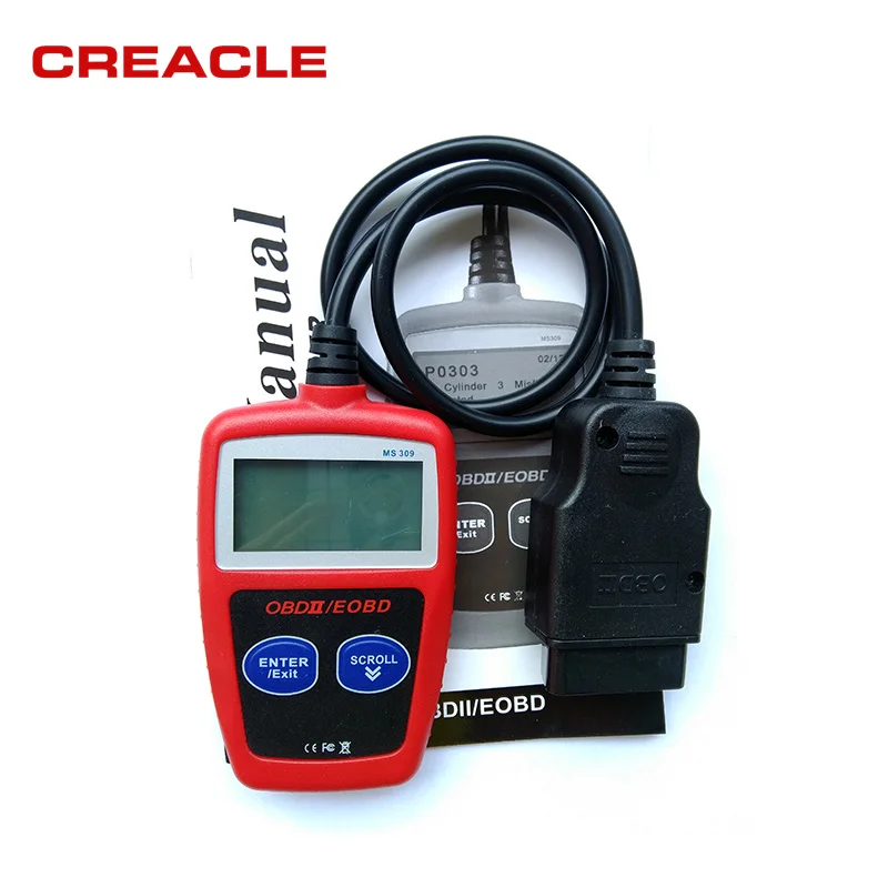 

New Arrival MaxiScan MS309 OBD2 OBDII Scanner Code Reader Car MS 309 50pcs/bundle Professional Diagnostic-Tool Free Shipping
