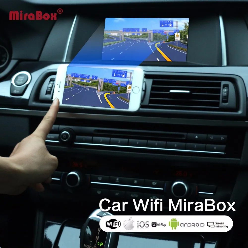 MiraBox беспроводной дисплей Автомобильный Wifi Mirrorlink Box Поддержка 5G+ 2,4G IOS Android PC с CVBS+ HDMI AllShare Cast screen Mirroring