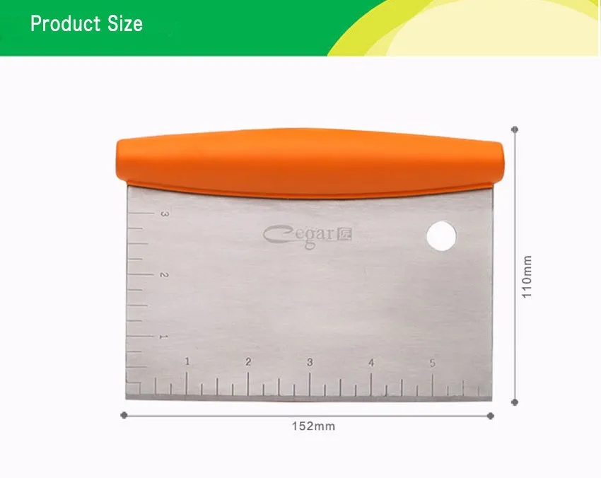 Cegar Выпускной кухонный тесто скребок для резки теста нож разделитель муки кондитерский Торт Пицца режущие инструменты нержавеющая сталь+ TPR
