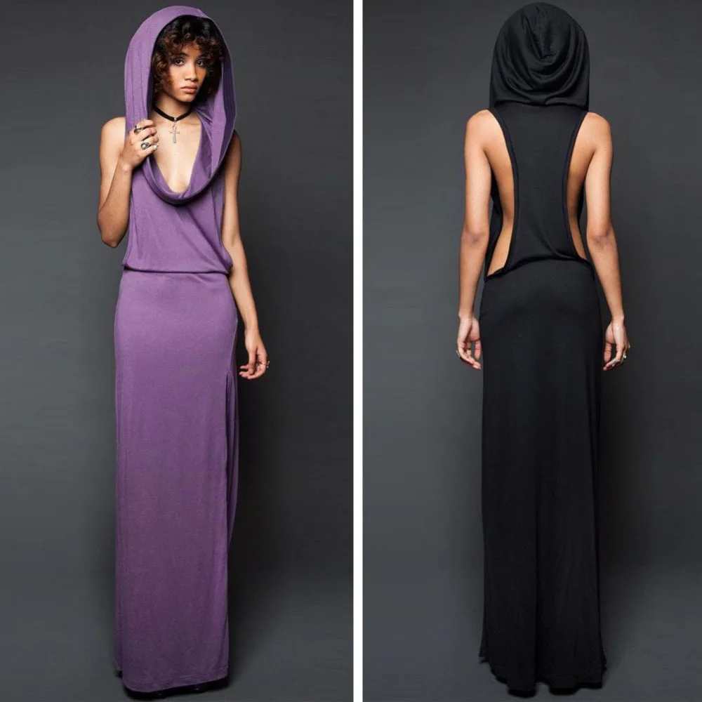 long hooded gown